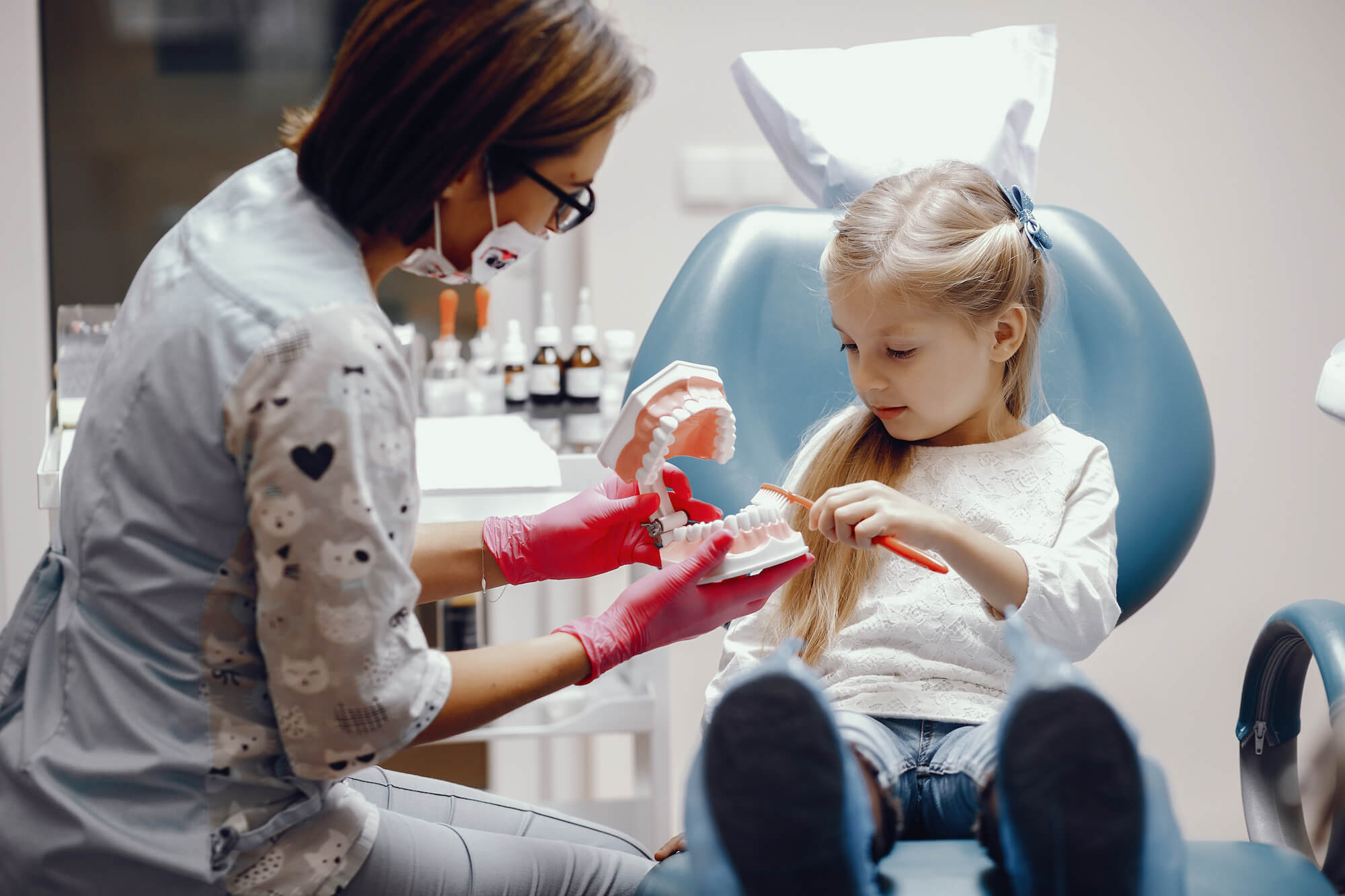 Bite Size Smiles Pediatric Dentistry patient brushing teeth